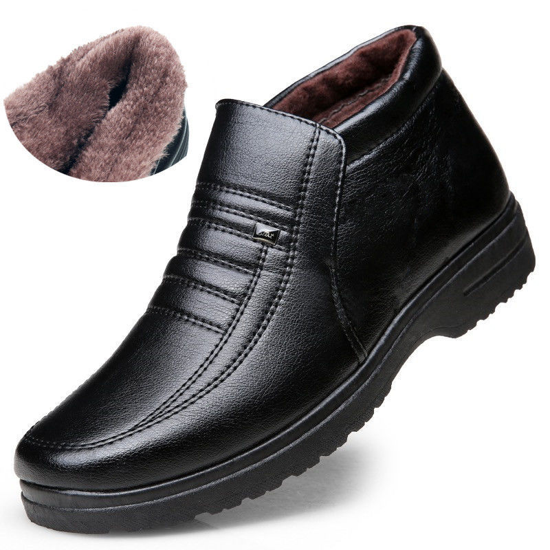 Title 2, Plush Cotton Leather Shoes Men