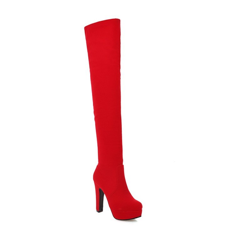 Title 2, Thick-heeled High-heeled Frosted Waterproof Pla...