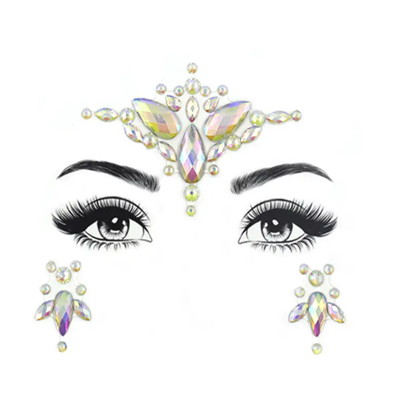 New Luminous Crystal Diamond Tattoo Stickers Sequin Face