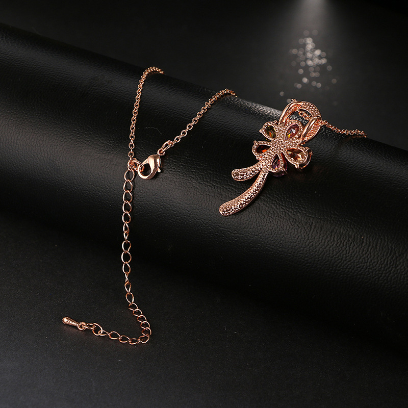 Fashion Mona Lisa Color Inlaid AAA Zircon Ladies Clavicle Necklace