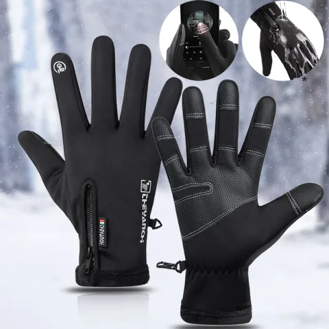 Winter Gloves Touchscreen Non-Slip Unisex Waterproof Windproof Warm Cycling