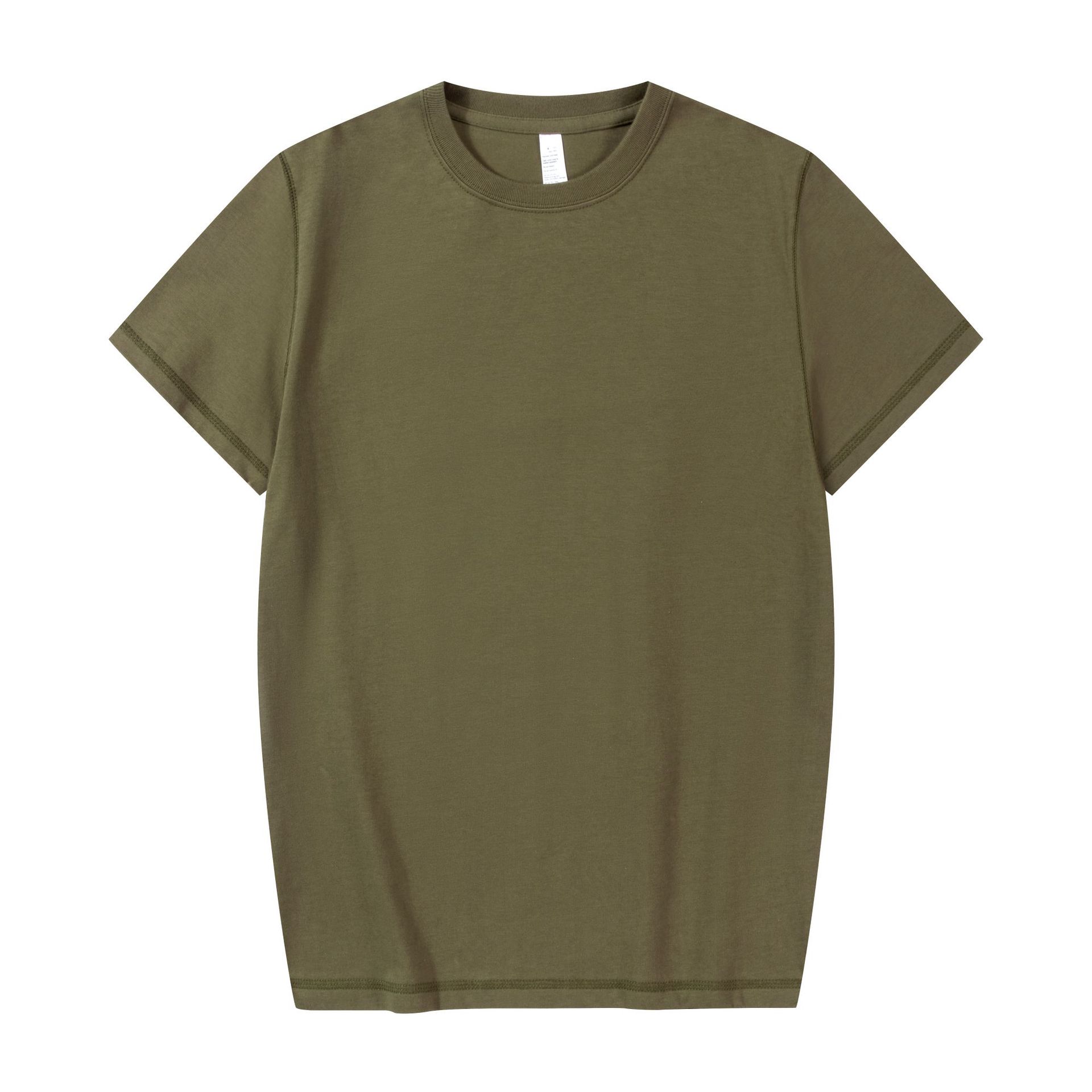 Men's Solid Color T-shirt Cotton Trendy Brand