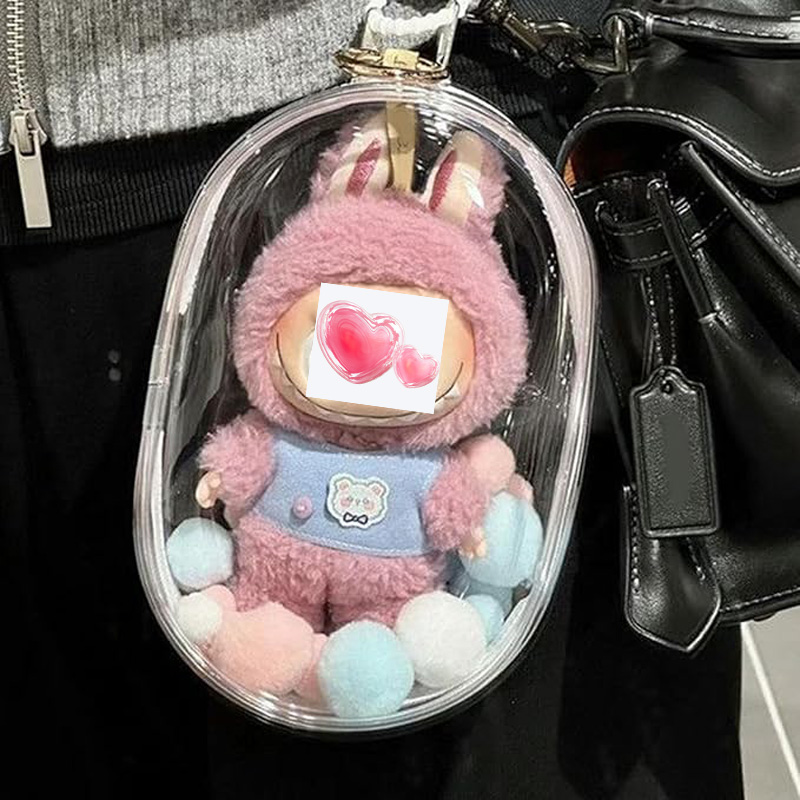 Doll Backpack,Mini Storage Case,PVC Dustproof Small Doll Bag For Mini Dolls Figures,labubu Doll Bag 9