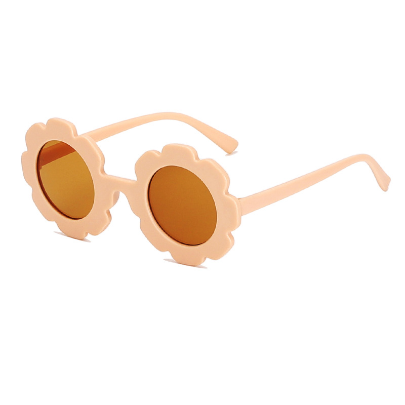 Children's Cute Sunflower Round Frame Sunglasses - Image 2
