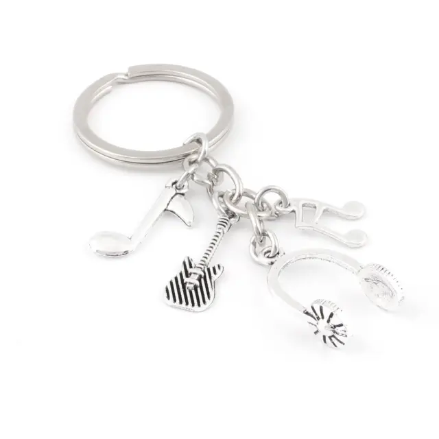 Headphones Notes Guitar Music Artist Band Keychain Photo Color - Shop at LoveMi