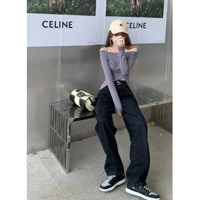 Women's High Waist Slim Khaki Pants Black - Shop at LoveMi