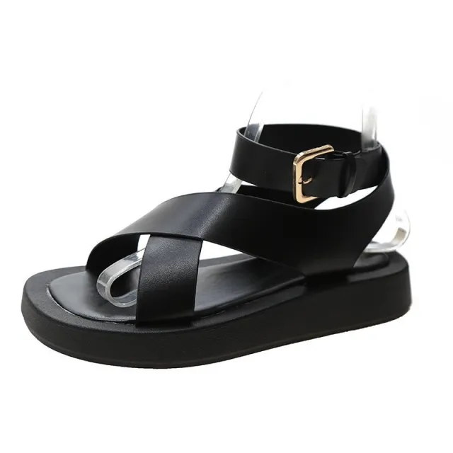 New Net Celebrity Fairy Style Student Fashion Platform Platform Roman Beach Shoes Black - Shop at LoveMi