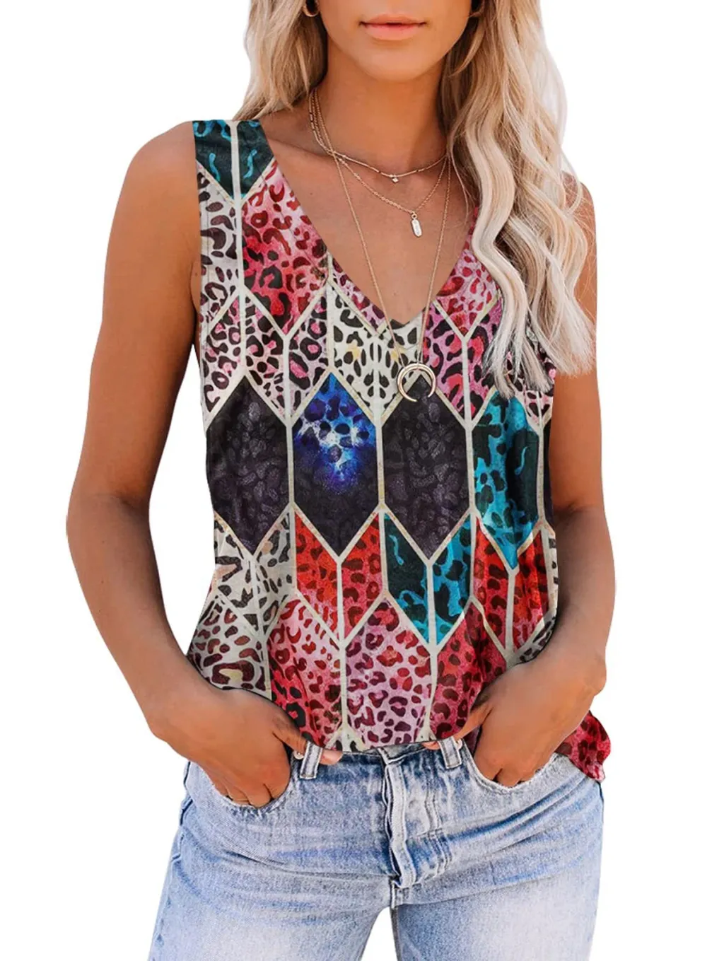 Casual Comfortable And Fashionable Loose Vest - Multicolour-2Xl
