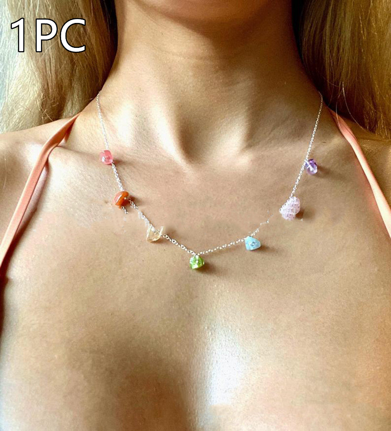 Seven Chakra Natural Crystal Pendant Necklace - Image 1 of 6