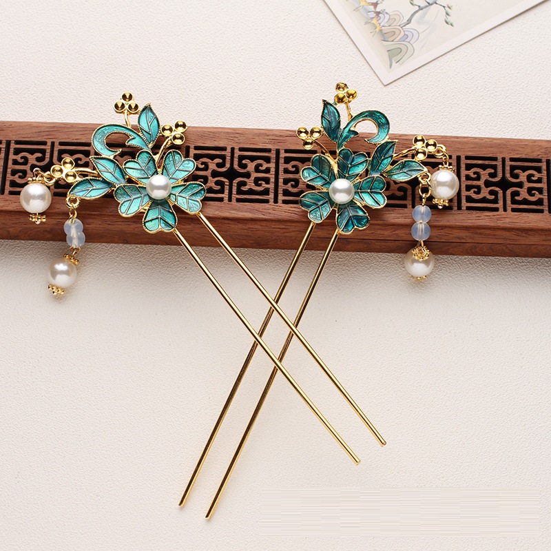 Antique Hairpin Hanfu Accessories Burning Blue Retro Hairpin