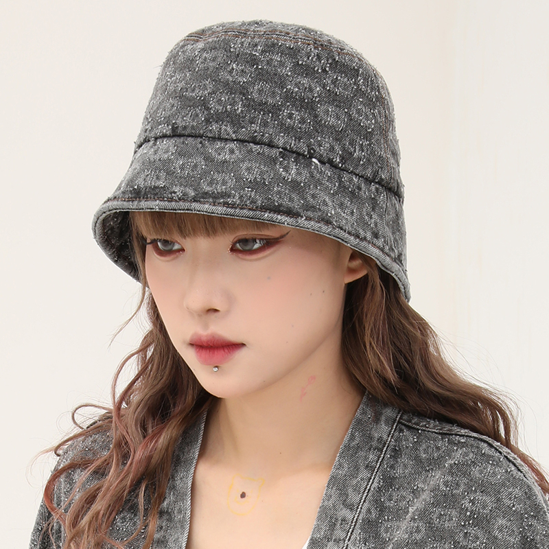 Vintage Washed Spray Horse  Presbyopia Denim Bucket Hat