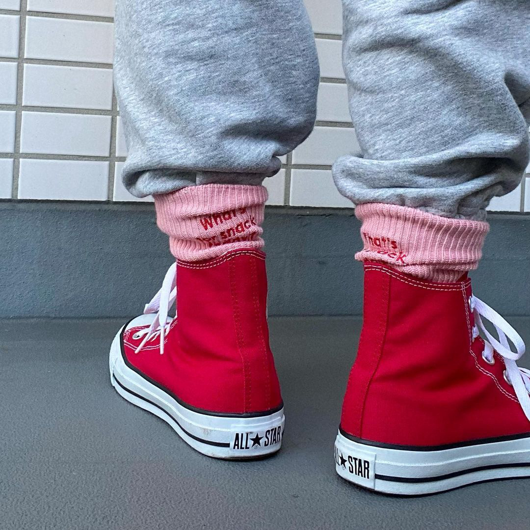 JK Windnet Red Small Red Book Tube Socks