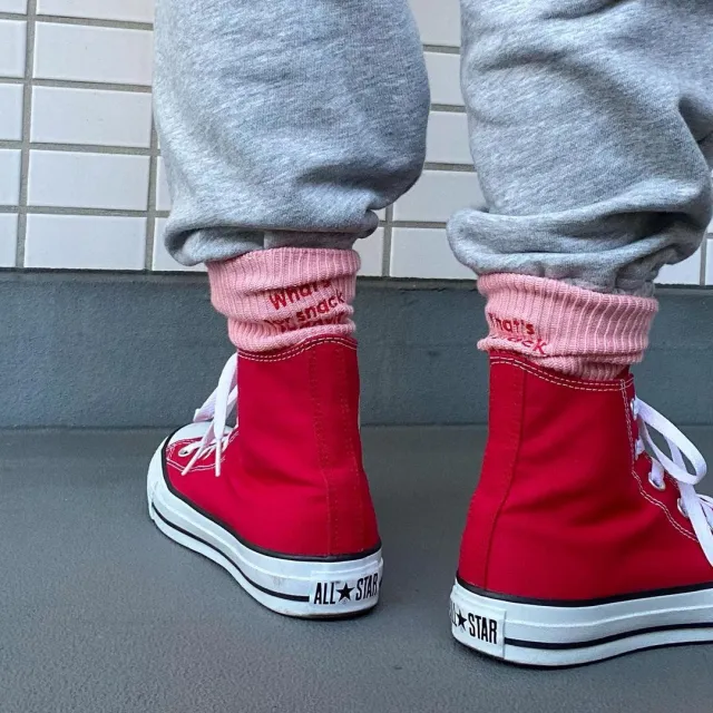 JK Windnet Red Small Red Book Tube Socks Orange Pink - Shop at LoveMi