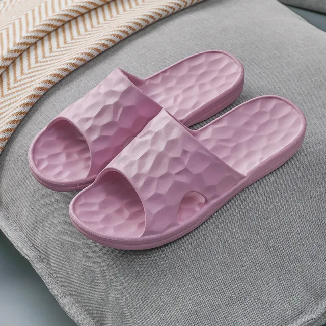 Geometric Slippers Summer Home Bathroom Slippers Women Shoes Purple - Shop at LoveMi