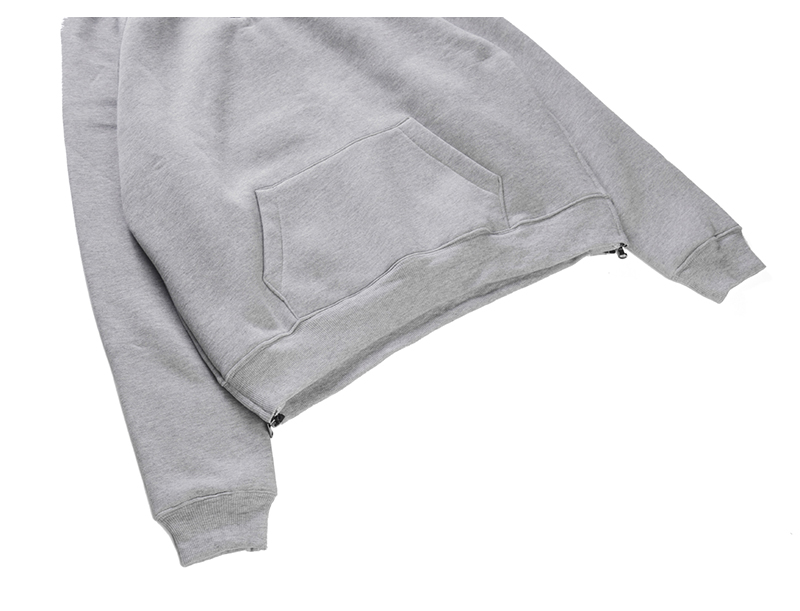 Title 6, Oversized effen fleece pullover-hoodie met halv...