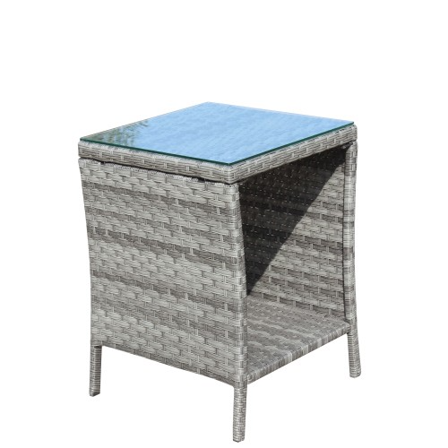 Outdoor Patio Furniture 1 Coffee Table With Clear Tempered Glass — foto 5