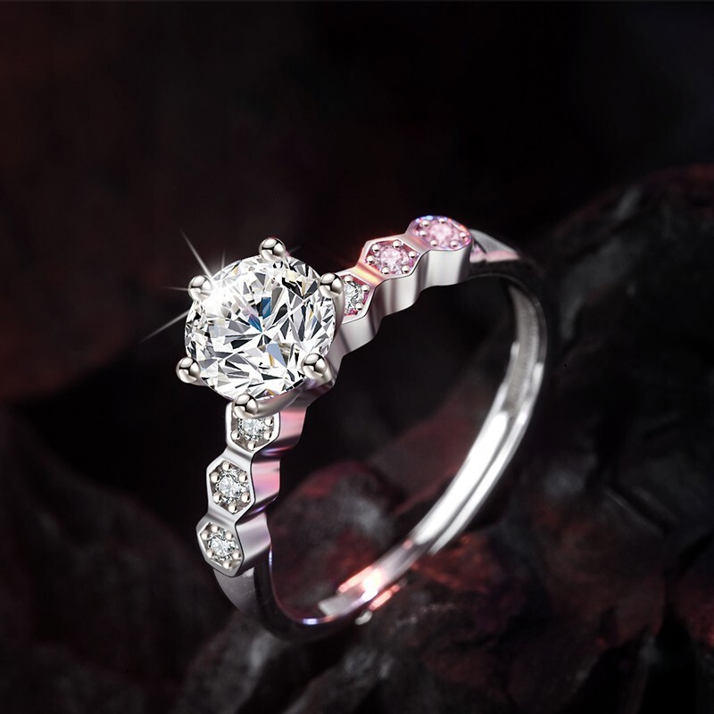 Bague Hexagonale en Diamant Simulé — Élégance et style - image 2