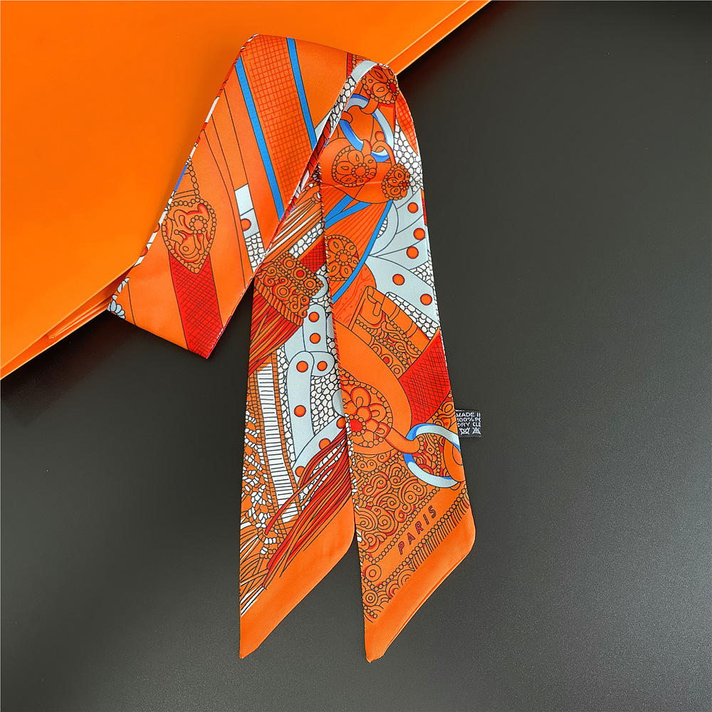 Title 2, Twill Decorative Ribbon Small Silk Scarf