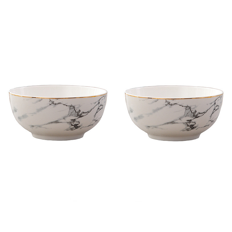 Title 1, Gold rim marbled bowl set