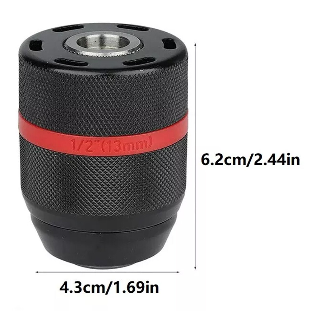 2-13mm Keyless Impact Drill Chuck Adapter 1-4 Hex, SDS Plus 1-2 Metal Heavy Duty — image 4