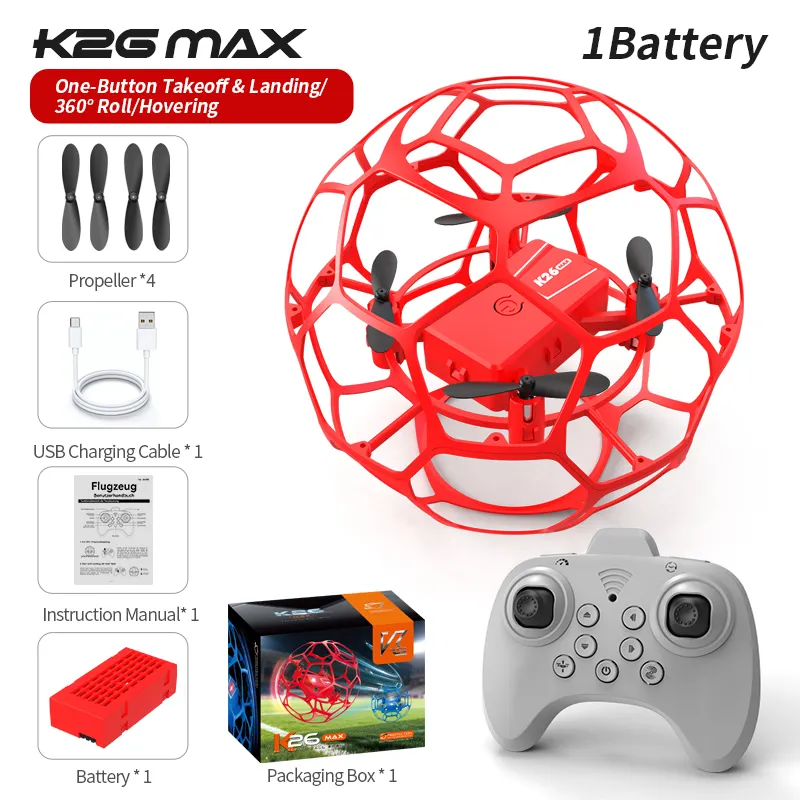 K26 Football - Red Dual Battery