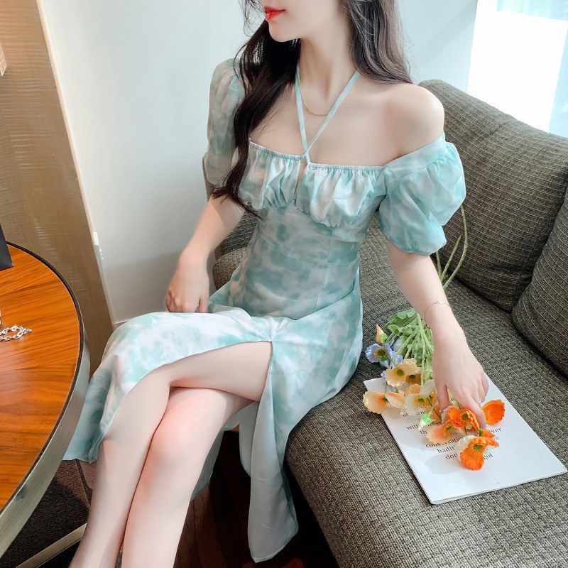 Puff-Sleeve Floral Dress, picture 3 of 5