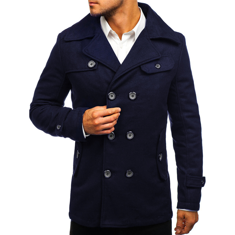 Title 5, Manteau décontracté croisé pour homme, coupe aj...