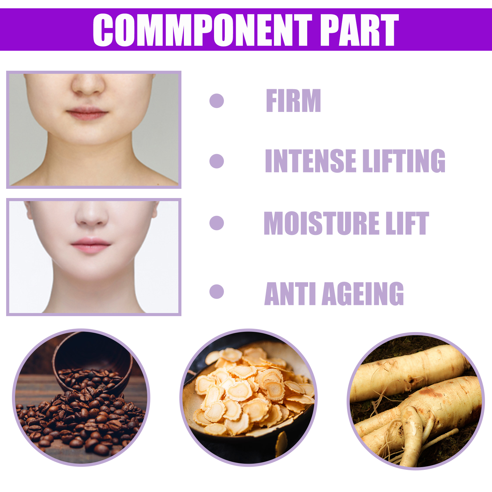 Jaysuing V Face Firming Cream, Contours Tightening, Chin Lifting Facial Skin Relaxation Massage Cream image 3