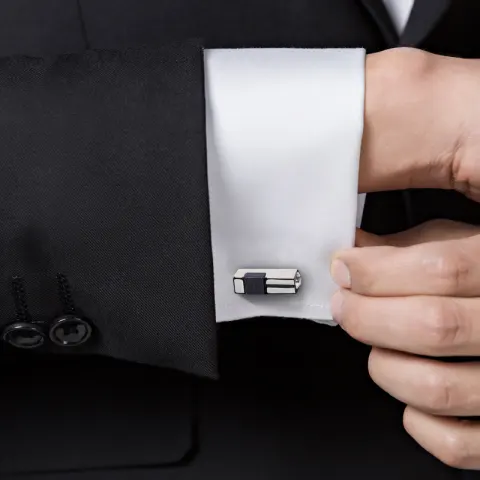 Men's Shirt Button with Diamond Light Luxury Business