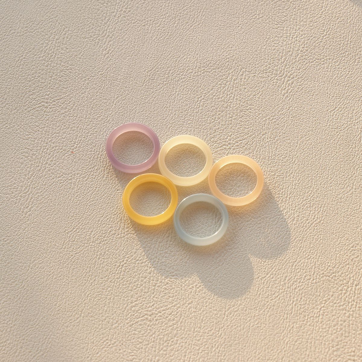 Title 3, Resin Candy Colored Semi Transparent Circular R...