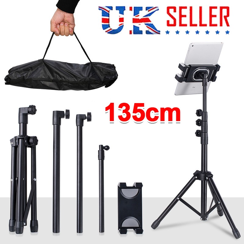 Adjustable Floor Tablet Tripod Stand 4.7-12.9 Phone Holder For IPad
