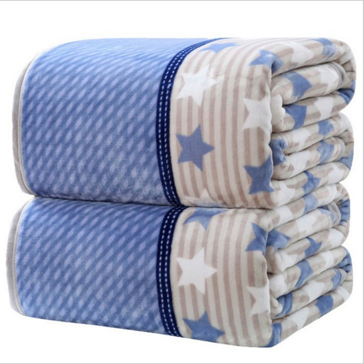 fe30ea2d 4a42 42d3 a604 bd93861c3b0f - Printed Warm Coral Fleece Thickened Blanket