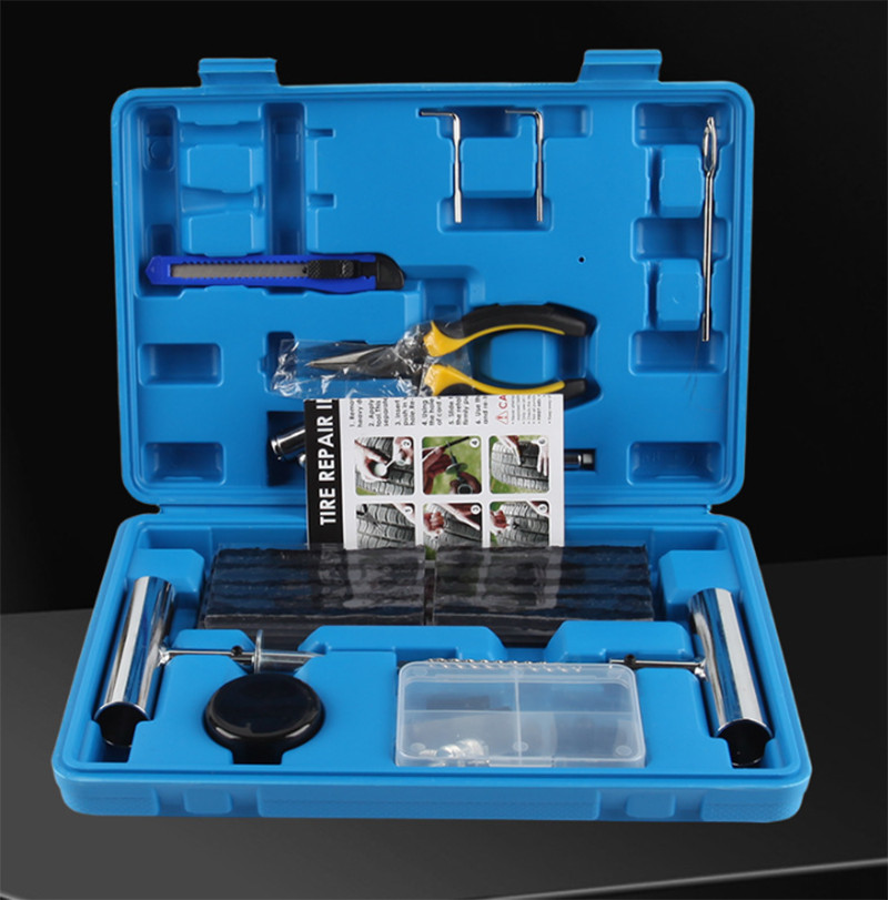 68Pcs Heavy Duty Tyre Puncture Repair Kit Tool Tubeless Car Plug Strips Set — image 2