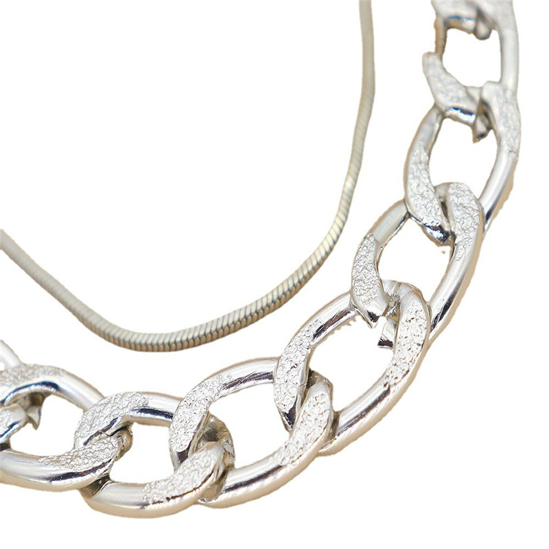 Fashion Exaggerated Retro Irregular Pattern Fine Snake Chain