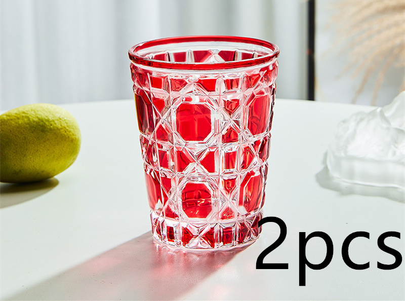 Creative Light Luxury Color Checkered Whisky Cup