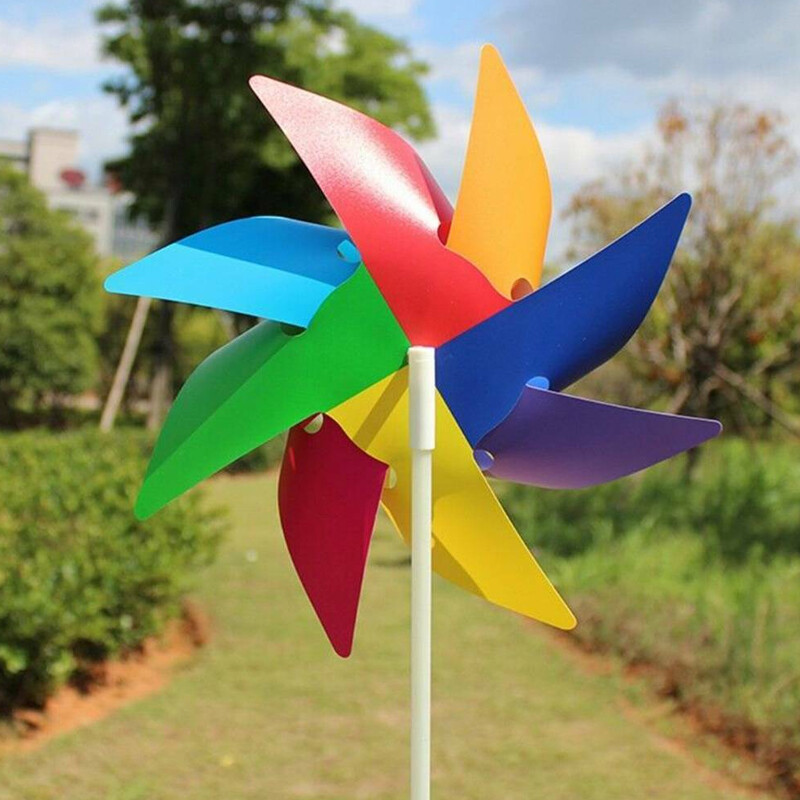 5X Kid Colorful Wind Spinner Pinwheel Windmill Garden Yard