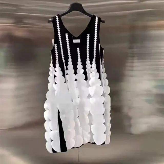 Design Sense Heavy Industry style Chic Dress Black White - Shop at LoveMi