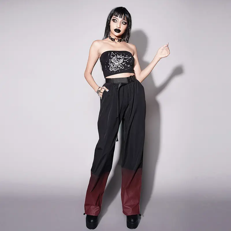 Women's Fashion Printed Contrast Casual Pants