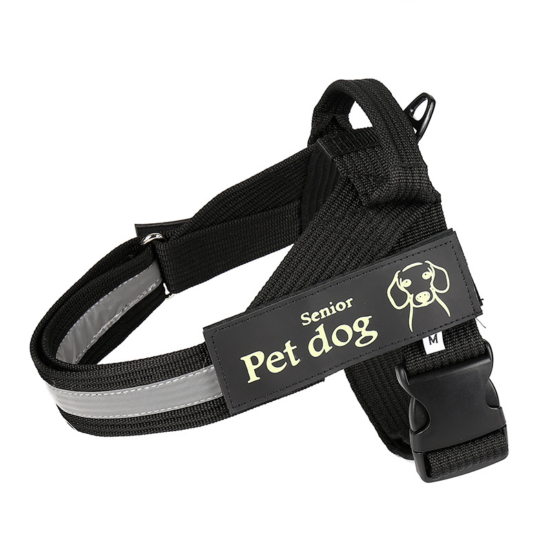 Dog Walking Chain Leash Medium And Large Dog Vest Type Chest Harness Black - Shop at LoveMi