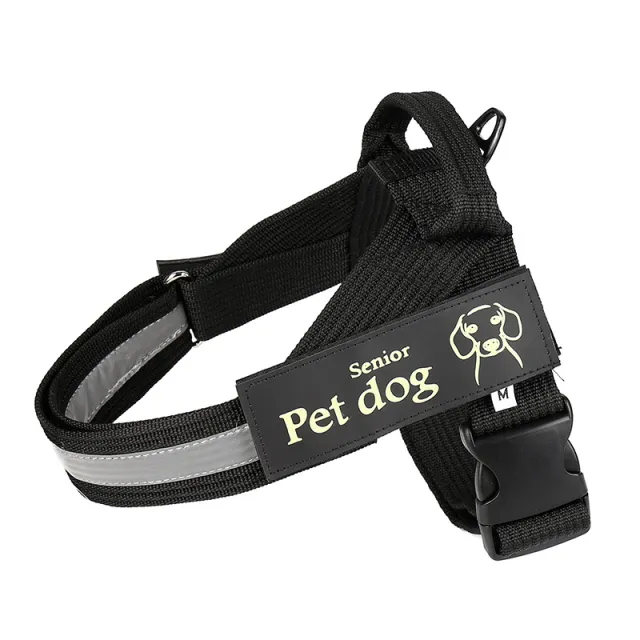 Dog Walking Chain Leash Medium And Large Dog Vest Type Chest Harness Black - Shop at LoveMi