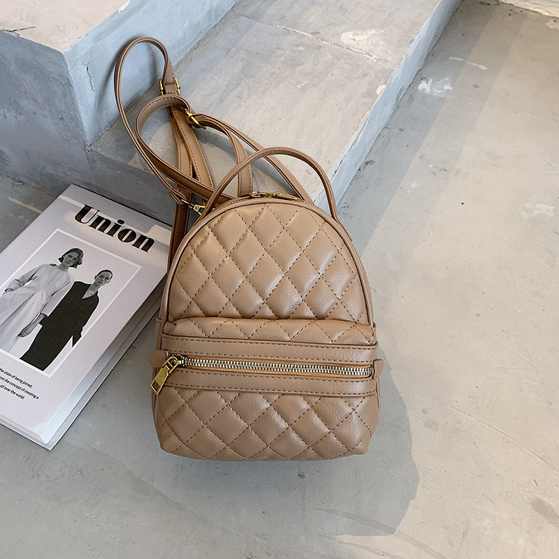 Women's Korean Style Embroidered Line Rhombus Bag Red - Shop at LoveMi