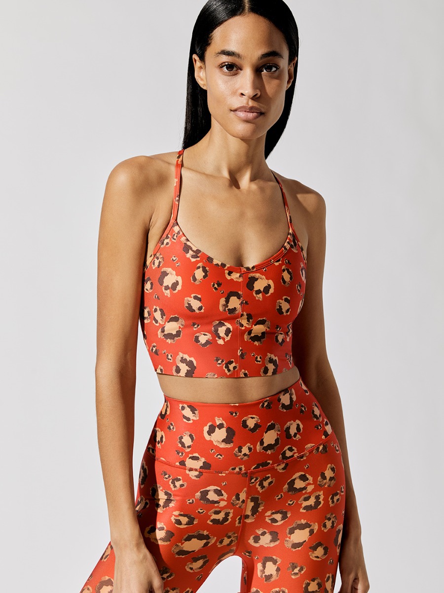 Personalized Floral New Tight-fitting Yoga Clothes Two-piece Suit