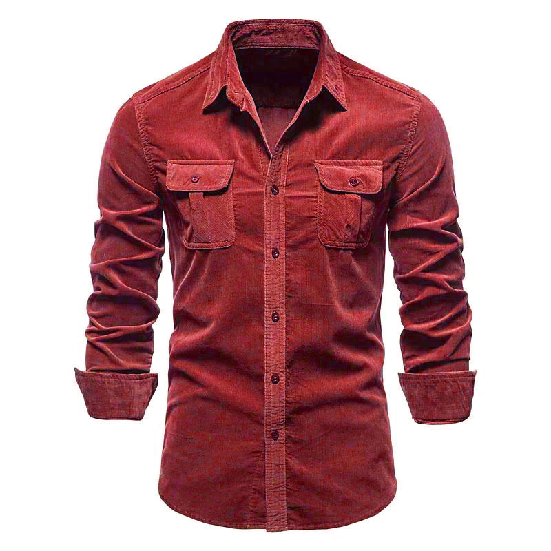 Japanese Corduroy Men's Business Slim Casual Shirt
