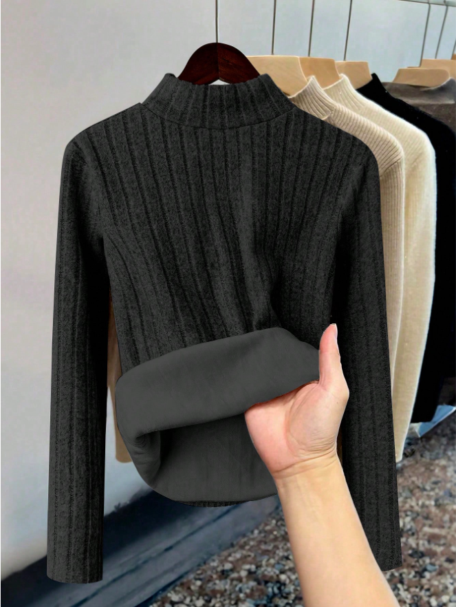 Hermal Lined Warm & Slimming Women's Long Sleeve T-Shirt