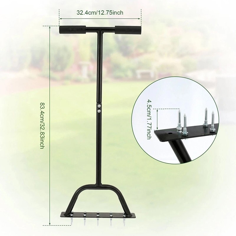 Portable Grass Lawn Garden Aerator Steel Spike Tools UK — image 3