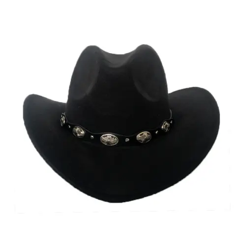 Punk Style Cowboy Hats and Felt for Men