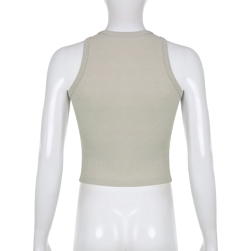 Personalized Whirlwind Flame Print Basic Slim Sports Vest