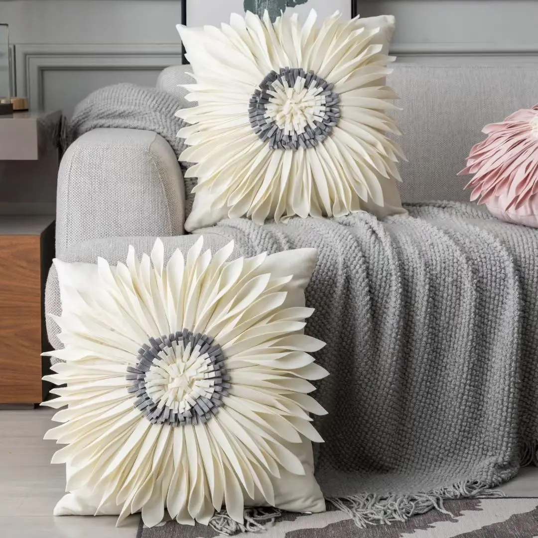 Fashion Modern Style White Throw Pillows Velvet