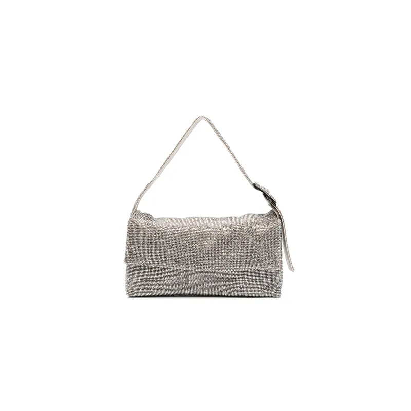 Tote Baguette Spice Dinner Underarm Bag - Silver