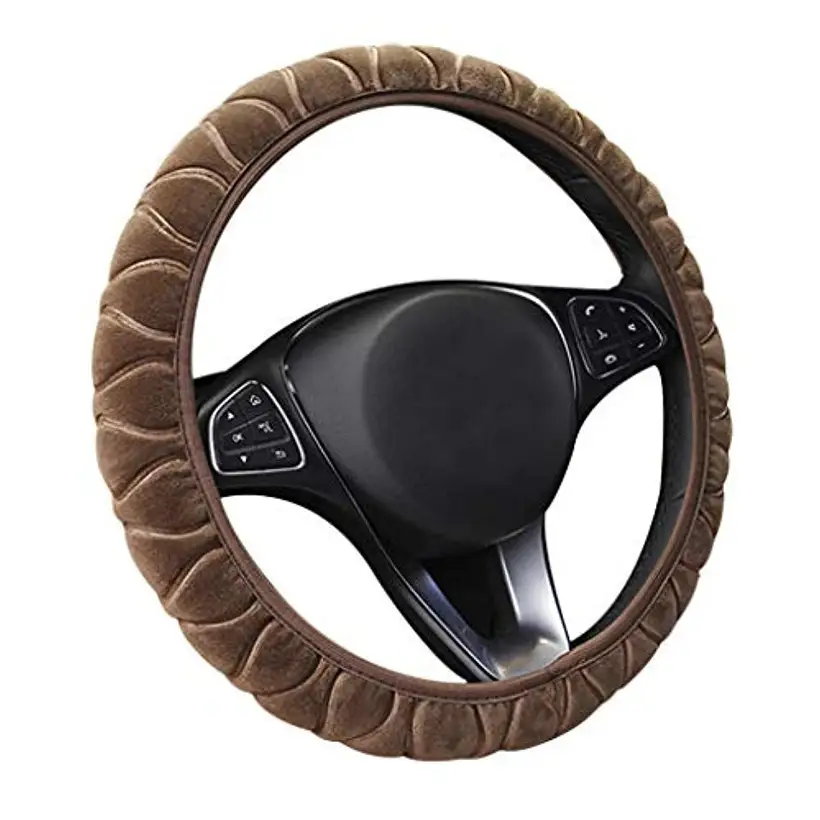 Winter Short Plush Warmth Steering Wheel Non Slip Cover